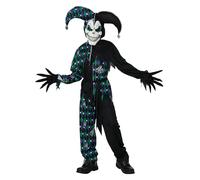 California Costumes, Jester Deadly - Giullare da bambino, taglia L
