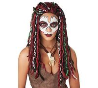 California Costumes Voodoo - Parrucca da donna per Halloween, multicolore