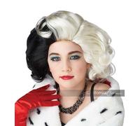 California Costumi Diabolico Diva Crudelia Diavolo Dalmata Parrucca 7021-199
