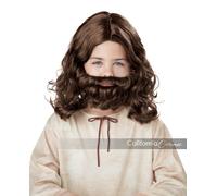 California Costumi Gesù Parrucca E Barba Bambino Biblica Vacanze di Natale