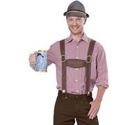 California Costumi Lederhosen Kit Cappello Bretelle Oktoberfest Birra Tedesco