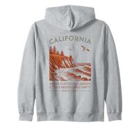 California: Dove Le Scogliere Respirano e Le Maree Restano Felpa con Cappuccio