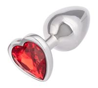 California Exotics Jewel Heart Plug Small Ruby