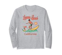 California Laguna Beach CA Surfer Surf Pesca Vacanza Maglia a Manica