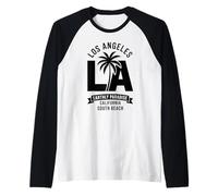 California Los Angeles Paradise Maglia con Maniche Raglan