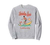 California Manhattan Beach CA Surfer Surfing Amante della Pesca Felpa