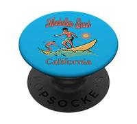 California Manhattan Beach CA Surfer Surfing Amante della pesca PopSockets PopGrip Adesivo