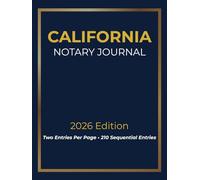 California Notary Journal: 2026 Edition