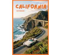 California Notebook,Lined Journal for Writing, Daily Planning, Travel Notes & Creative Thoughts | 6 x 9 Inches, 110 College Ruled Pages | Scenic Coastal Vintage Cover