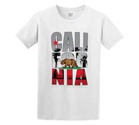 California Republic Beach Palm Tree California Clothing Mens T-Shirt Unisex White Top Tee L