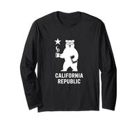 California Republic Flag Tech Imprenditore Innovatore Orso Maglia a Manica