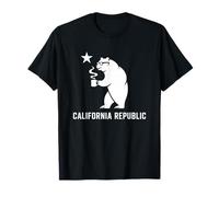 California Republic Flag Tech Startup Imprenditore Orso Divertimento Maglietta