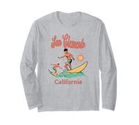 California San Clemente CA Surfer Surf Vacanza al Mare Maglia a Manica