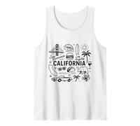 California Simboli dello Stato della USA Vintage Souvenir Canotta