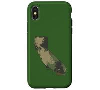 California State Camo Map Outdoor Military & Veterano escursionistico Custodia per iPhone X/XS