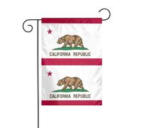 California State Flag Print Holiday Decor Fuori Bandiera di Natale Resistente allo sbiadimento Inverno Prato Portico Patio Decorazione Esterna