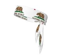 California State Flag Sport Head Tie Beach Summer Tropical regolabile antiscivolo traspirante per correre Ninja Head Band