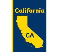 California State Journal: CA, The Golden State, notebook, travel log, notepad, 6x9" inch, 110 pages, college ruled.