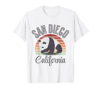 California State San Diego Retro Panda Zoo Maglietta