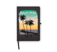 California Stati Uniti Viaggi Destinazione Notebook, pagine vuote, copertina in ecopelle, agenda, diario, quaderno di lavoro