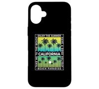 California Summer vibes Wave sunshine, Take me to the beach Custodia per iPhone 16 Plus