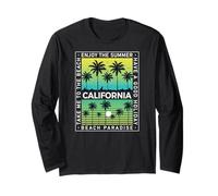 California Summer vibes Wave sunshine, Take me to the beach Maglia a Manica