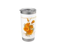 California Territory Flower Il papavero Bicchiere termico in acciaio inox doppia parete