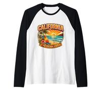 California The Golden State Souvenir Memorabilia dei visitatori Maglia con Maniche Raglan
