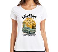 California West Coast Endless Summer 1978 - Maglietta da donna, bianco, 3XL