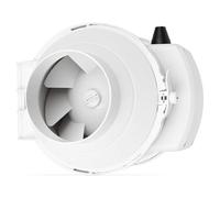 calimaero® CALIFLOW Ventola Aspirazione 100mm Potente ventilatore in linea combinabile con filtro HEPA filtro a carboni attivi 3 stadi max. 198m³/h, 33Watt / 56dB / Jet-proof/Plastica