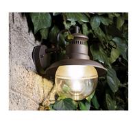CALIPSO APPLIQUE DA ESTERNO IN STILE VINTAGE IP43 MARRONE O BIANCO ARGENTO DI SOVIL