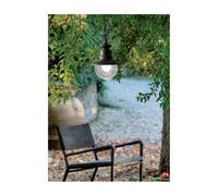 CALIPSO SOSPENSIONE SINGOLA DA ESTERNO IN STILE VINTAGE IP43 MARRONE O BIANCO ARGENTO DI SOVIL