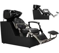 Calissimo Aaron Black barbiere salone parrucchiere rondella ciotola mobile ceramica rubinetto miscelatore portatile