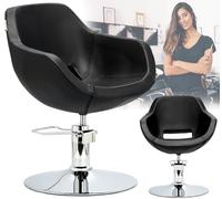 Calissimo Poltrona da parrucchiere Laura idarulica girevole per il salone di parrucchiere poggiapiedi cromato sedia da parrucchiere