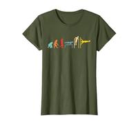 Calisthenics Evolution Street Body Allenamento Maglietta, Donna, Oliva, 3XL