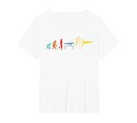 Calisthenics Evolution Street Body Allenamento Maglietta, Donna Plus-Size, Bianco, 4X