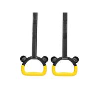 Calisthenics Exercise Rings - Bear Shape Training Rings, 2 Piece Non Slip Set, Adjustable Strap System | Professional Home Fitness Equipment For Kids Strength Training Pull Up Assistance