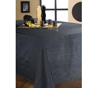 CALITEX Tovaglia Effetto Seta Nero 150 x 300