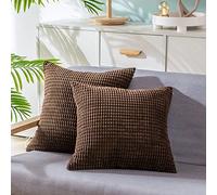 CaliTime Copricuscini e federe 2 Pacco Cuscino Gettare Cuscino protettore Conchiglie per Divano Divano Camera da Letto Casa Natale Arredamento (50cm x 50cm)