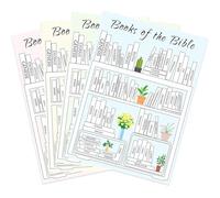 Calkkrer 4 Pezzi Set di Adesivi Bibbia, Adesivi Scrivibili, Ideali per Regali Cristiani e Accessori Bibbia, Decorazione Ispiratrice per Bible Journaling