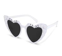 Calkkrer Calkrer - Occhiali da sole da sposa per la laurea, regalo per la sposa, accessori per la festa di addio al celibato e favoriti per gli ospiti (grande perla), multicolore, L