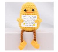 Calkkrer Fatti a mano Positivo Lungo Gambe Anatra Peluche Animali di Compleanno, Supporto Emotivo, Regali Mutaker Animali di peluche, Regali di Incoraggiamento