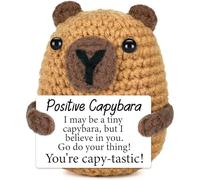 Calkkrer Pocket Hug Mutmacher Regalo Capybara Uncinetto, Regali Positivi, Animale di Supporto Emotivo Alternativa al Bradipo, Regalo di Addio ai Colleghi