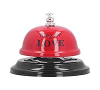Call Call Bell Service Bell Desk Bell con Anti Slip Base Clear Resonant Sound for Bar Restaurants Caffetterie in acciaio inossidabile 120G 120G (Rosso)