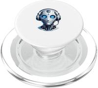 Call Center Agent - Robot telefonista con auricolare Ki Ai Gifts PopSockets PopGrip per MagSafe