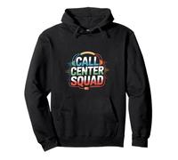 Call Center Squad Crew Support Customer Service -- Felpa con Cappuccio