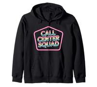 Call Center Squad Crew Support Customer Service - Felpa con Cappuccio