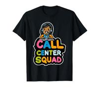 Call Center Squad Crew Support Customer Service |- Maglietta con Stampa Grafica Economica
