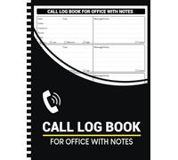 Call Log Book for Office with Notes: Voicemail and Telephone Message Log with Space for Over 500 Entries