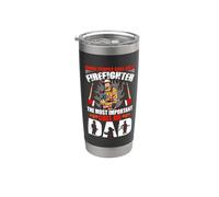 Call Me A Firefighter The Most Important Call Me Dad Fireman Bicchiere termico in acciaio inox doppia parete